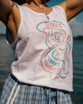 "Dykes for Trans Rights" Tank — White
